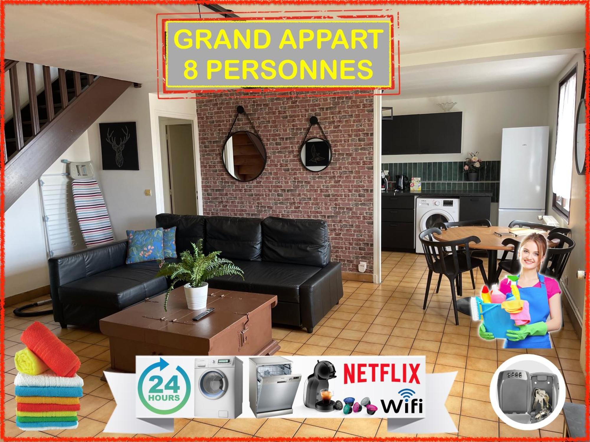 014 Chic & Cosy Grand Appart Duplex 76M2 Wifi Smart Tv Netflix Et Vue Panoramique Saint-Etienne  Exterior photo